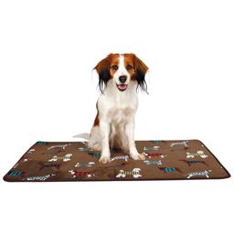 Trixie Fun Dogs Liggemåtte Til Hunden Brun med Vovser 90x68